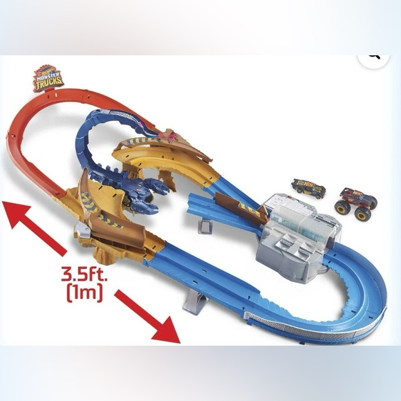 Hot Wheels Monster Trucks Scorpion String Raceway Track Set - Picture 7 of 8